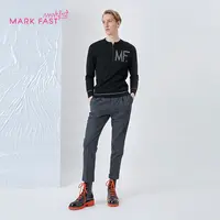 MARKFAST设计师品牌套头针织衫男百搭合体通勤装M1BGM02180