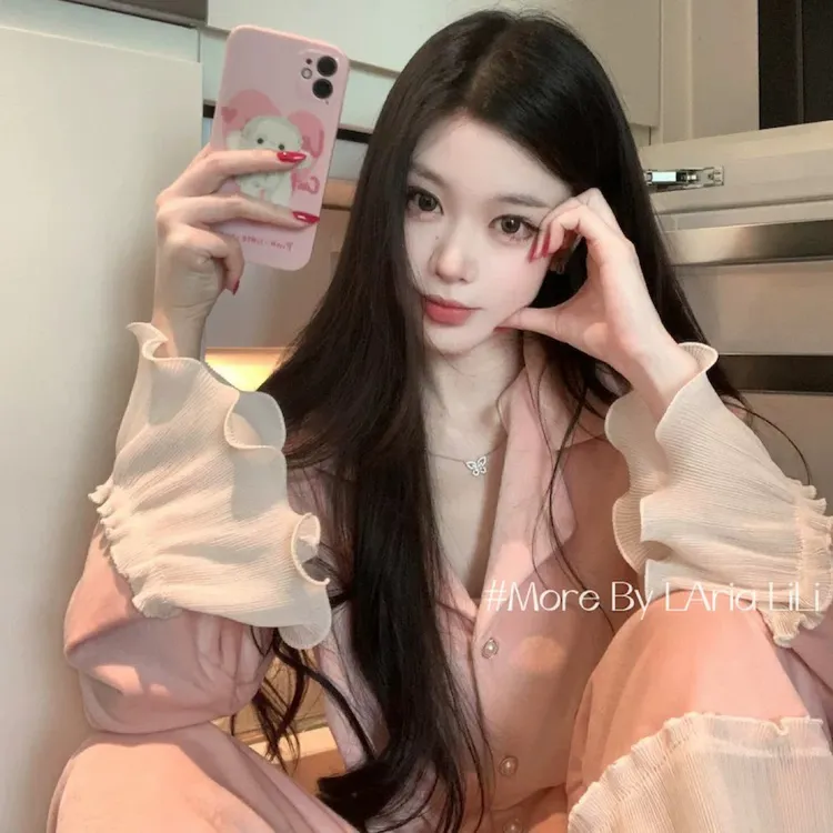 大女主系列 海岛绒2025新款秋季高级感家居服套装睡衣女秋冬款