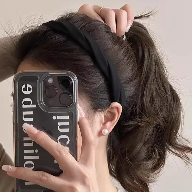 日韩简约高颅顶发箍女洗脸专用压发头箍外出百搭头饰带齿防滑发饰