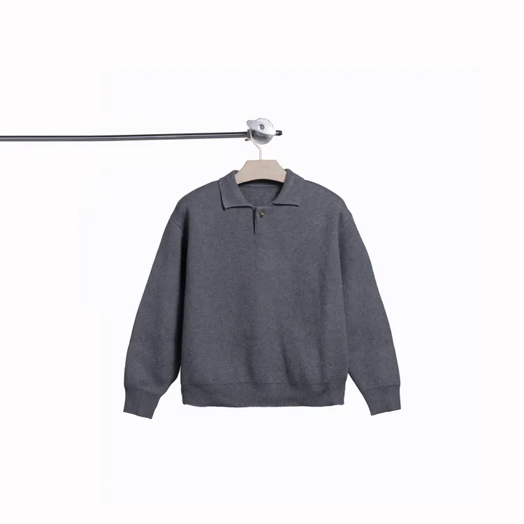 MAYU【重磅千克毛衣】德国机器高密老钱风海鸥领宽松休闲毛衣针织衫