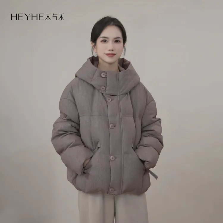 小禾【剑桥】95白鸭绒蓬松保暖锁温御寒复古连帽显高短款女羽绒服