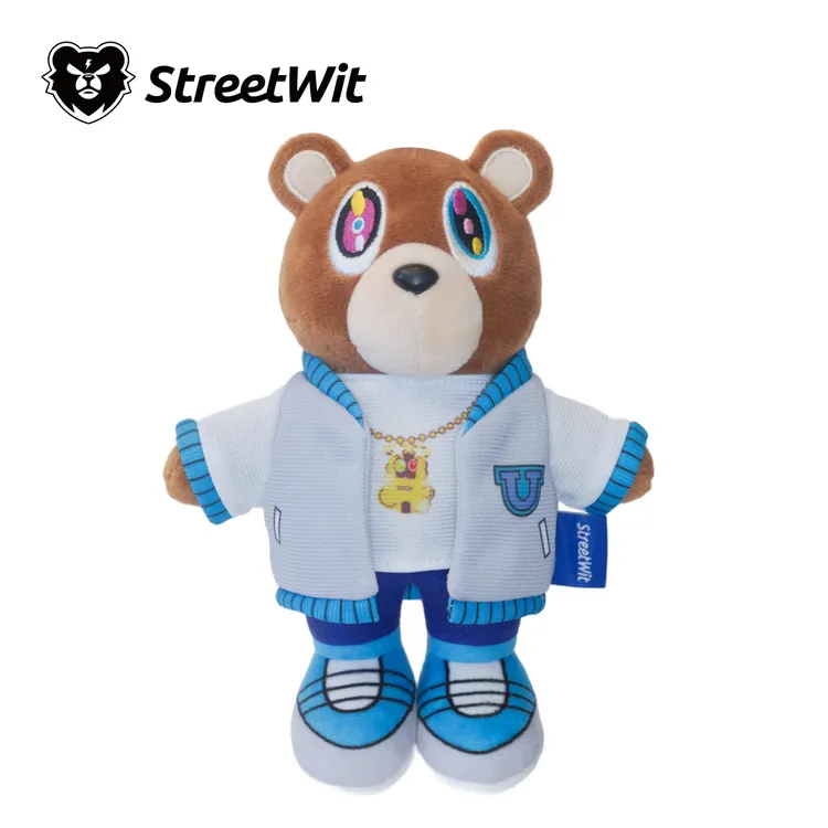 StreetWit 辍学熊Kanye坎爷说唱Graduation毛绒玩偶公仔包包挂件