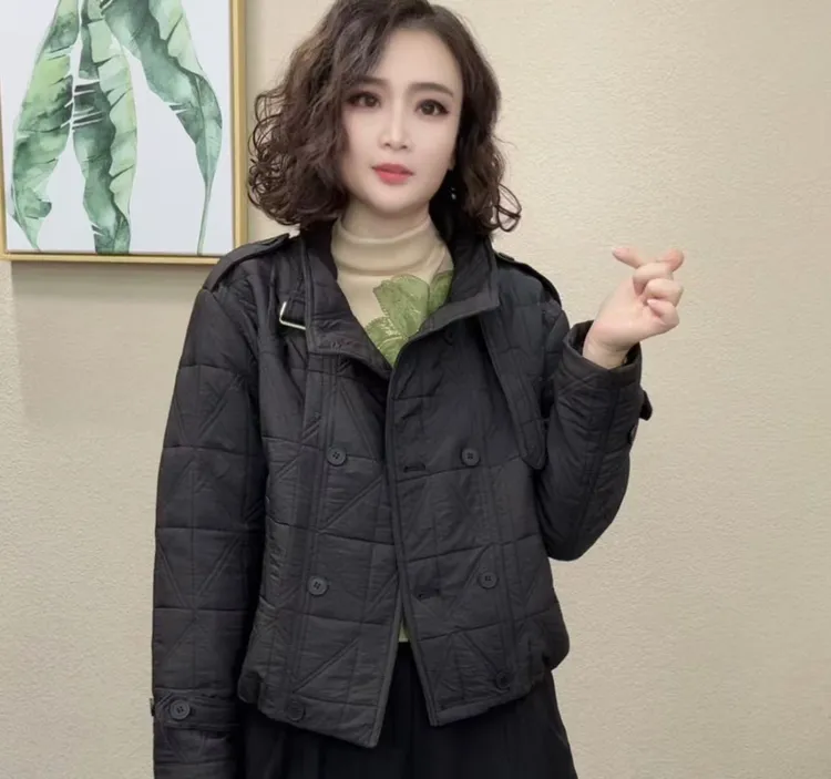2025秋冬新款网红韩版时尚洋气显瘦百搭短款棉服外套#969453