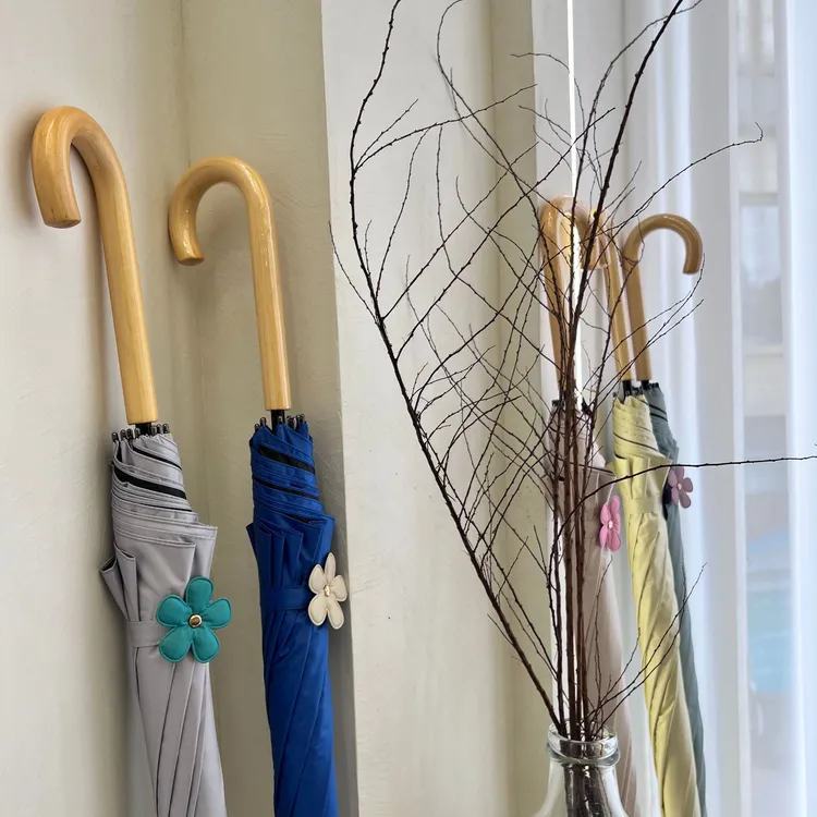 高级感花苞自动直杆雨伞防晒晴雨两用遮阳伞极大双人女长柄伞