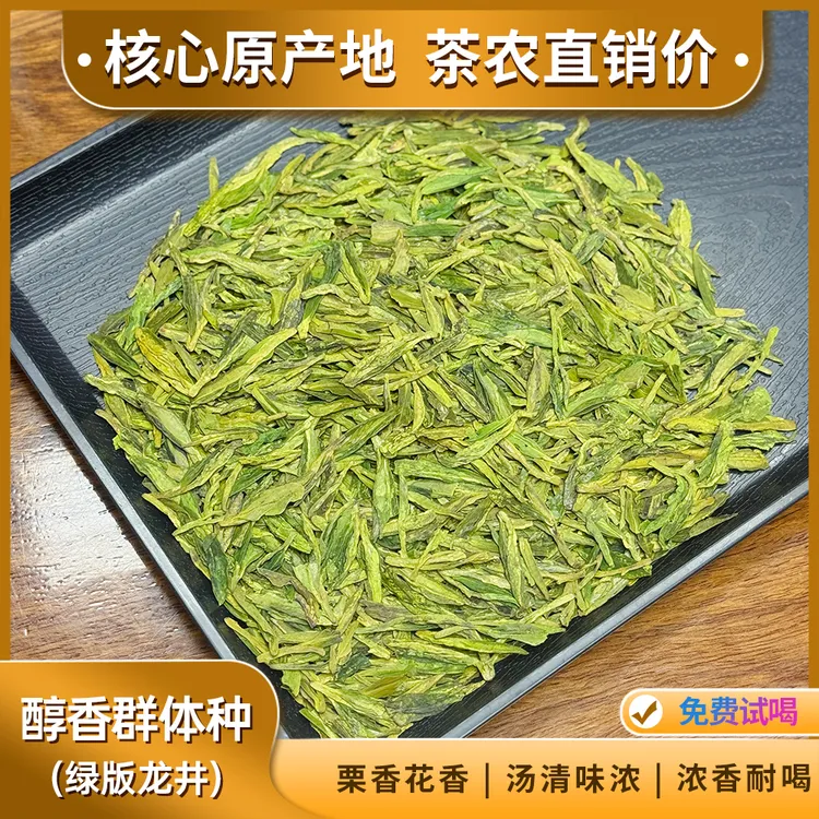 醇香群体种 绿版老茶树汤清味浓栗香花香豆板香雨前龙井2025新茶
