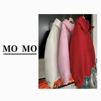 MOMO  【机场女明星·卫衣】 2025新款美式廓形宽松松弛感外套连帽