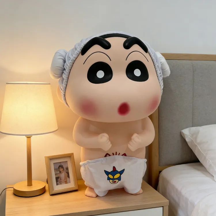 高品质洗澡小新42cm大号个性可爱大象蜡笔小新摆件手办潮玩礼物