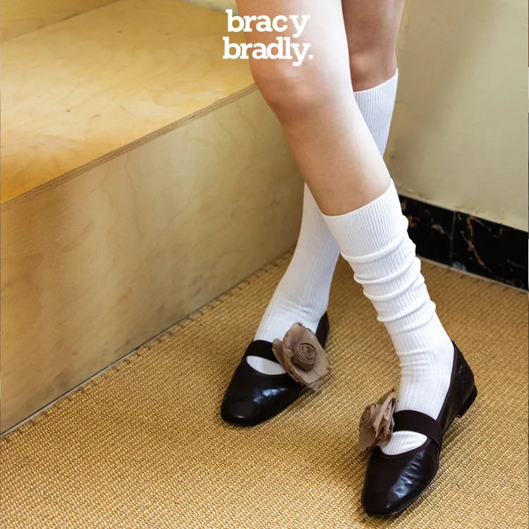 宝琦宝德日系长筒白色小腿袜女显瘦袜子女袜jk棉袜靴子专用袜子