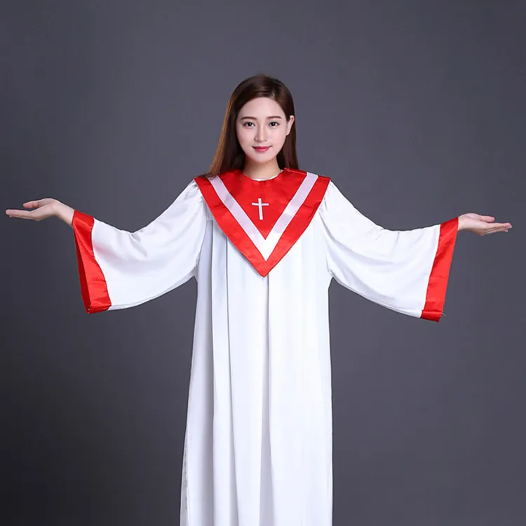 教会合唱团演出服礼服长裙唱歌诗班服舞台服中国风学院风汉服传统
