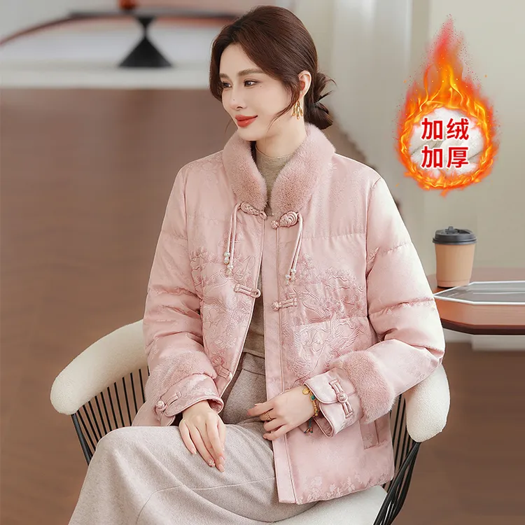 2025冬季新款厚款民族风常规中国风中老年女装冬装棉衣盘扣棉服