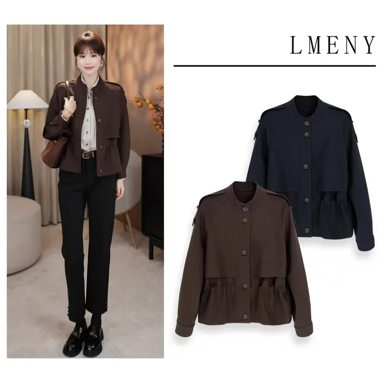 LMENY“继承者”挺括有型～插肩袖可调节设计感抽绳收腰风衣外套