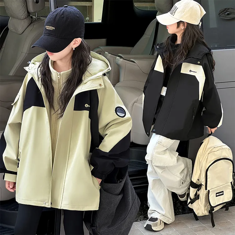 女童春秋款韩版时尚三合一冲锋衣中大儿童女孩6-12岁潮款洋气外套