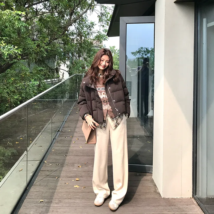 【ALONE SAVOR】龍喜儿 慵懒后街绵羊毛抽绳垂感休闲直筒裤T035