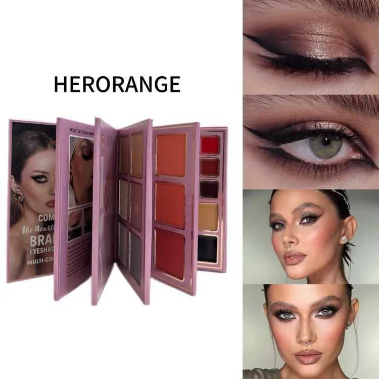 HERORANGE~书本化妆盘78色珠光哑光高光修容多功能眼影盘彩妆