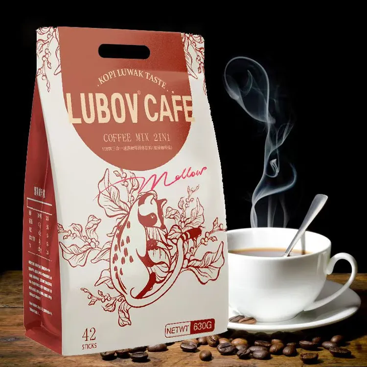 马来西亚进口琉鲍菲三合一原装速溶咖啡炭烧猫屎咖啡俄罗斯风味