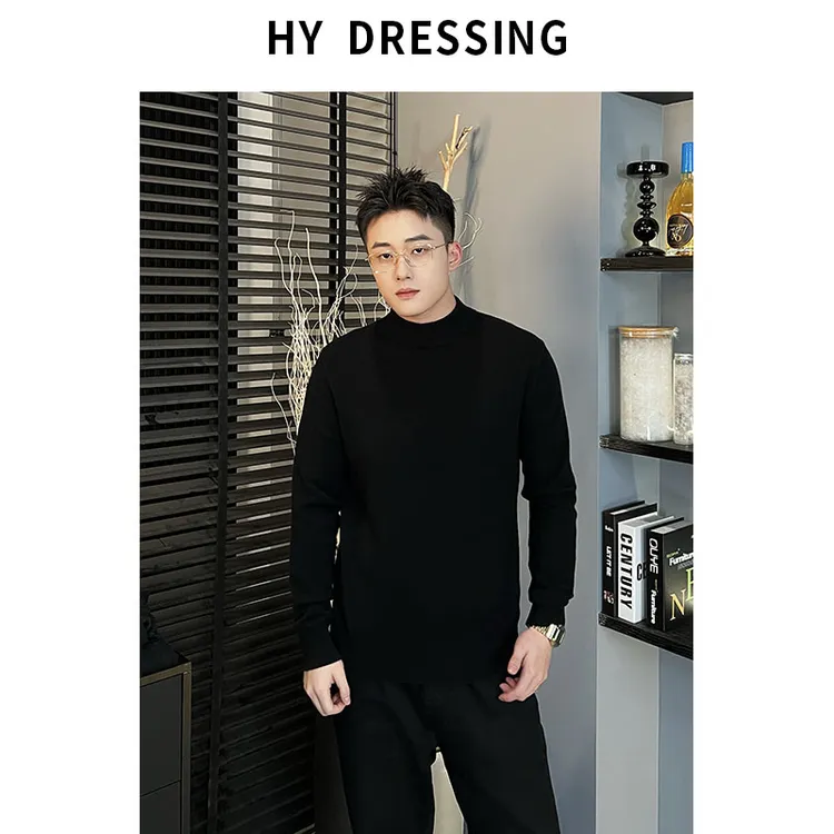 【HY穿搭】冬季「暖糯合身 I 圆中高三领」细腻亲肤保暖时尚针织毛衣