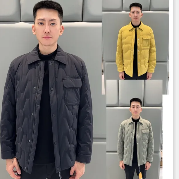 Lilanz/利郎（25新款）羽绒服白鸭绒茄克式翻领潮流休闲羽绒服