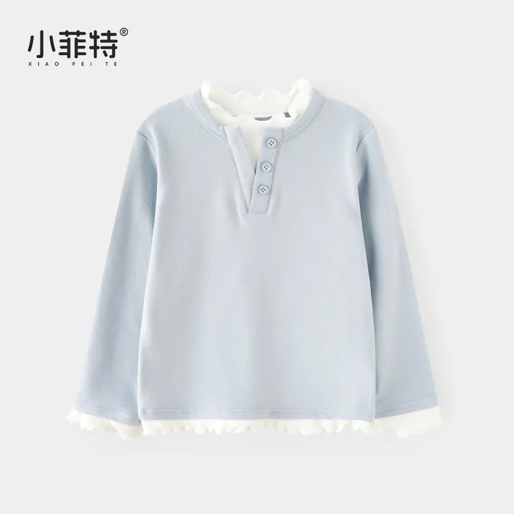 小菲特女童冬装休闲打底衫中大童保暖上衣儿童加厚衣服YNYD56461