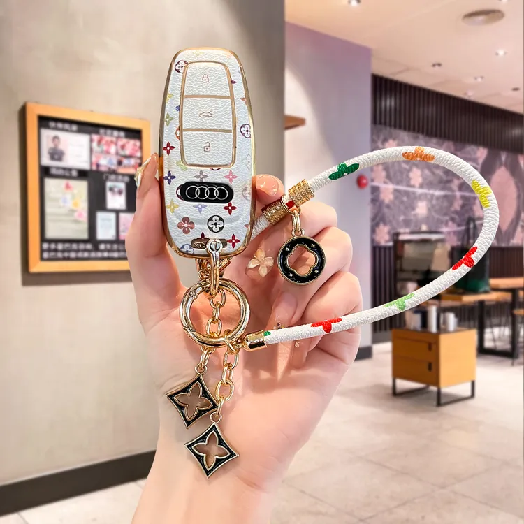 奥迪a6l钥匙套a3l车a7l扣q7壳a8保护q4etron新25款2025女男士高档