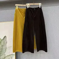 爆款！中缝女士休闲弯刀裤