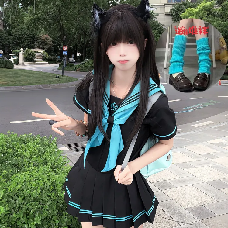 【初月汐】原创正版水手服长袖JK制服日系学院风正版校供感秋季套装