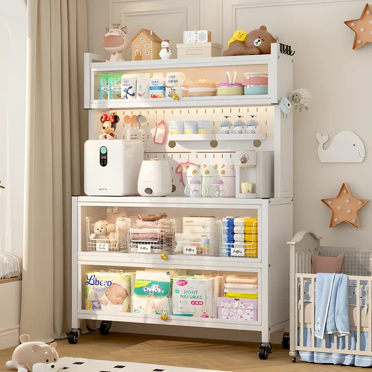 大容量母婴岩板喂养台收纳柜餐边柜落地式杂物靠墙落地全新升级