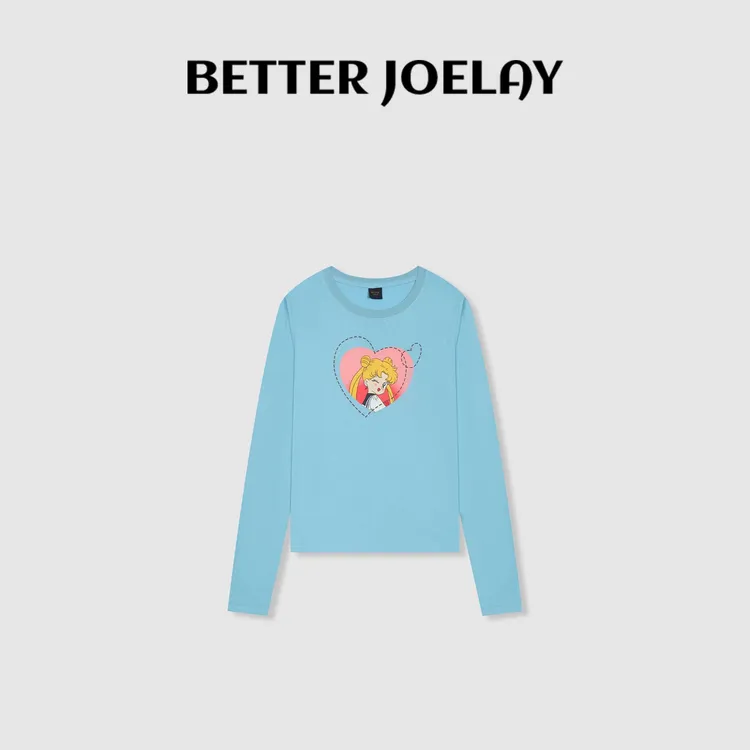 BETTER JOELAY-【爱心美少女】时尚百搭简约T恤长袖休闲风KH3598