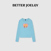 BETTER JOELAY-【爱心美少女】时尚百搭简约T恤长袖休闲风KH3598