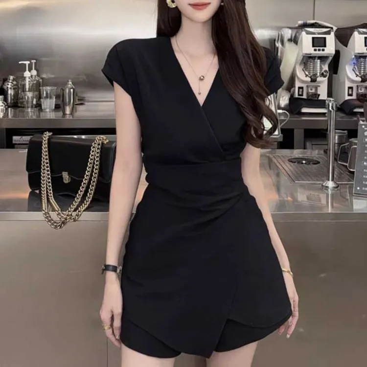 【王二小】【两件套】2025夏季搭配时尚减龄收腰修长两件套装女D0779