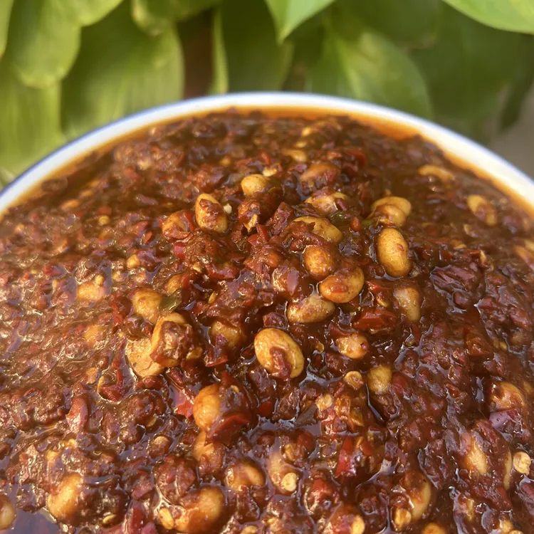 辣椒黄豆酱农家自制香辣可口下饭菜开盖即食家乡味道夹馍拌面条