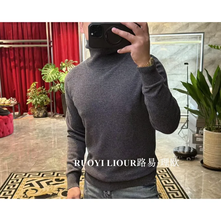 【路易理欧】欧货高端羊绒高领轻奢时尚休闲秋冬羊绒衫0794