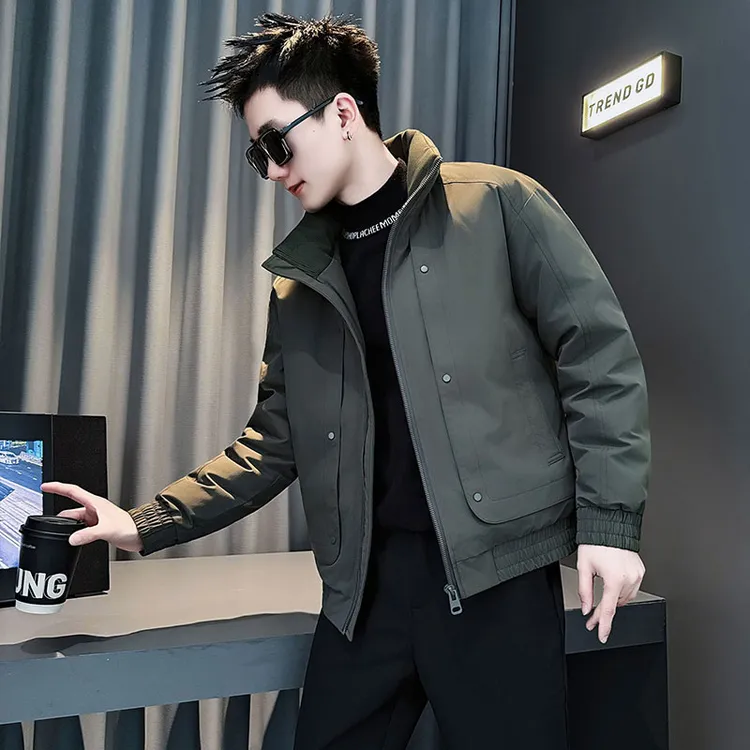 潮牌立领保暖棉服男款冬季爆款2025新款休闲冬装短款加厚棉衣外套