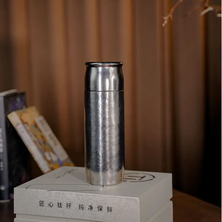 乘风阁.【闷声发财】纯钛保温保冰钛材质便携车载保温杯400ml