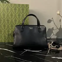 95新 GUCCI/古驰 古驰 黑色tote斜挎包017-8116 5814