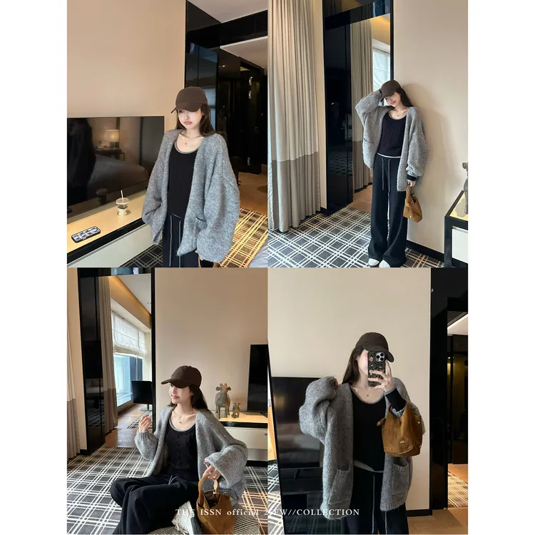 THEISSN宁司 外搭软糯毛衣女针织衫长裤套装 01477/01507/01508