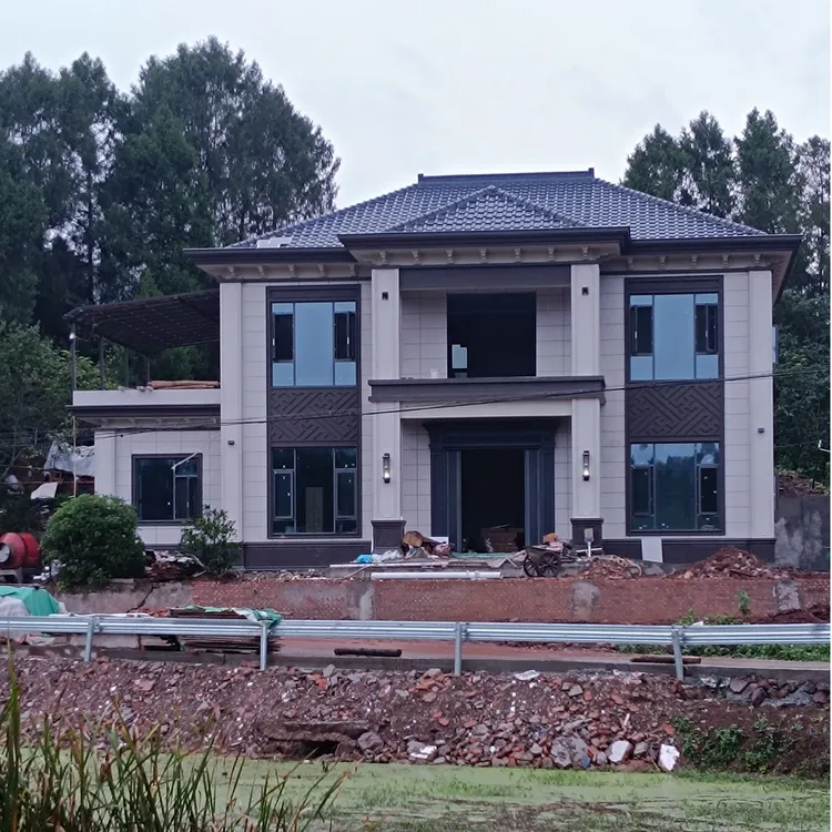 二层新中式别墅堂屋客厅农村自建房设计图及建筑施工图纸真实分享