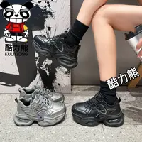 黑天鹅 酷力熊冬季新款鞋子女潮流网红厚底增高时尚休闲鞋866