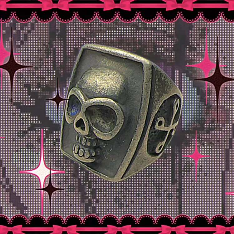 钛钢戒指 北欧热销钛钢骷髅抗氧小众个性时尚潮流哥特主题A0251