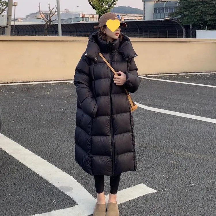 白鹅绒云朵泡芙羽绒服女2025新款冬季韩版宽松时尚百搭加厚中长款