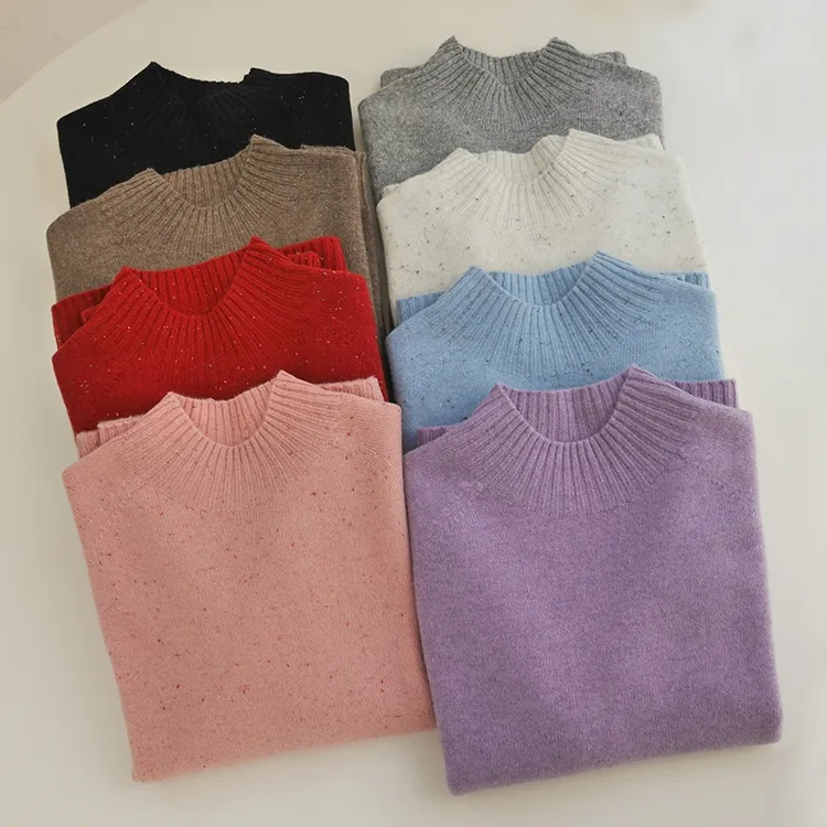 【朵儿studio】点子纱半高领！100%绵羊毛！无缝一体！针织羊毛衫 D969