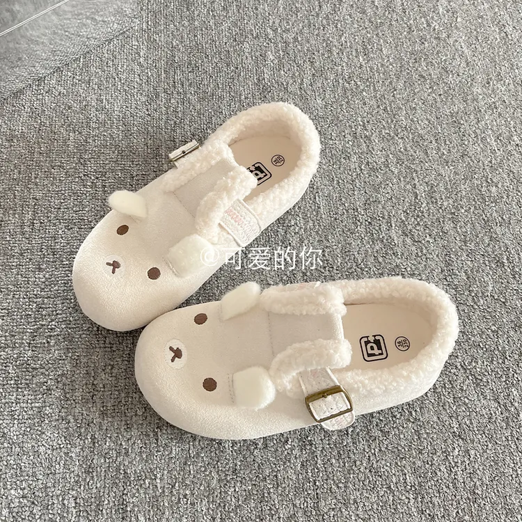 可爱一脚蹬全包勃肯鞋子女款爆款2025新款加绒休闲板鞋保暖二棉鞋