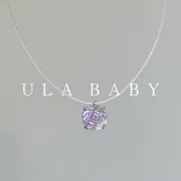 非金属玻璃项链 【喜儿ula】9-21-11轻奢时尚鱼线超闪八角玫瑰项链