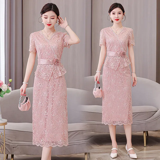 五月份喜婆婆婚宴装2025新款礼服高贵结婚妈妈喜服大码平时可穿夏