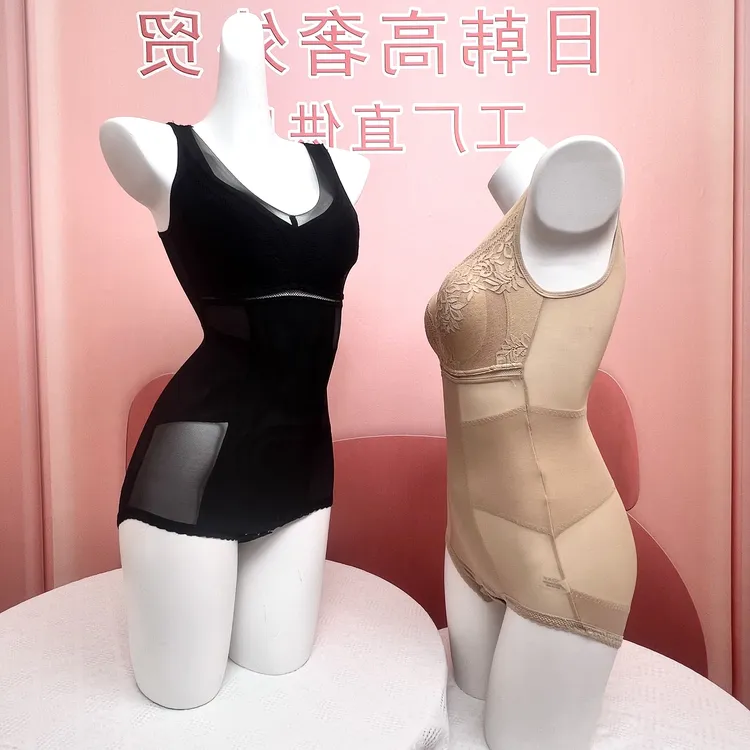 紧版强压薄款收腹连体衣无钢圈免文胸聚拢内衣束腰提臀美体塑身衣