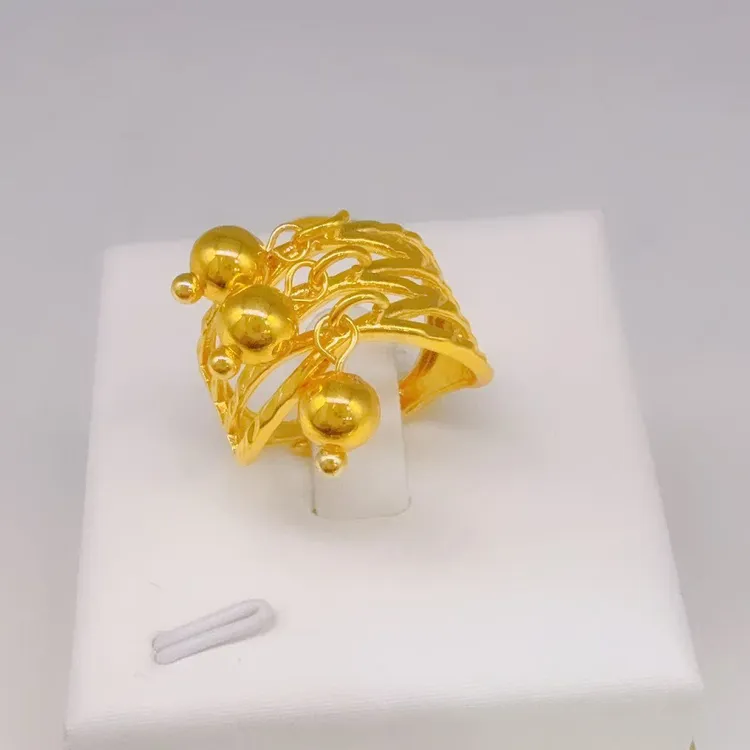 铜合金戒指 铜合金金色甜美可调节精美潮流气质经典戒指指环0901