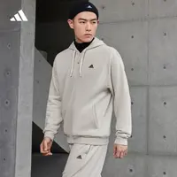 阿迪达斯官方 加绒宽松连帽夹克外套男女秋季轻运动adidas IV7604