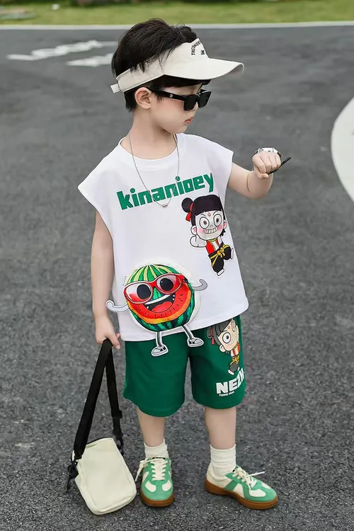 哪吒儿童童装服装夏季新款衣服宝宝套装夏装童装男童哪吒儿童服装