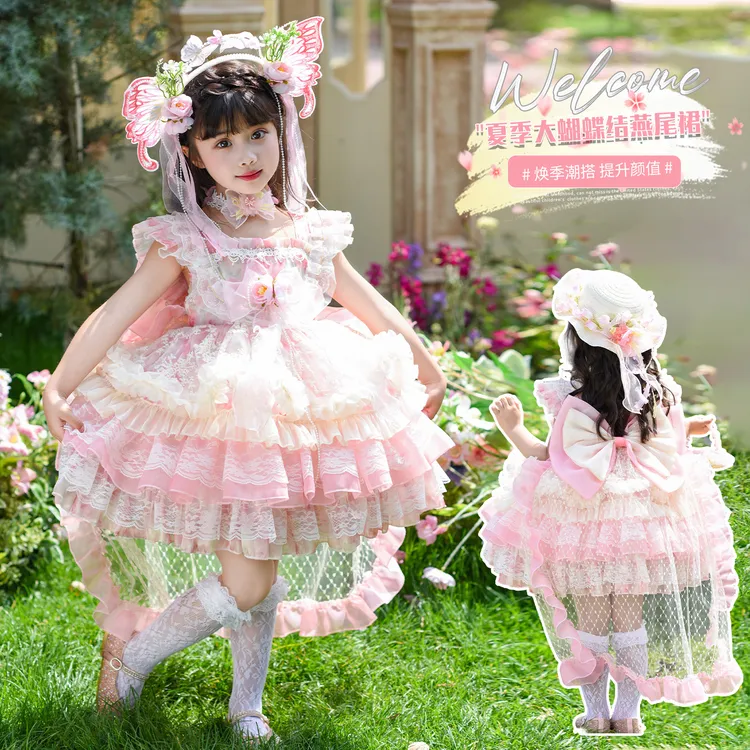 女童夏季花神洛丽塔蓬蓬公主裙洋气女宝宝生日礼服连衣裙新款夏装