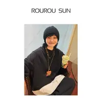28306早秋款女装轻奢设计感拼接时尚假两件圆领长袖套头卫衣