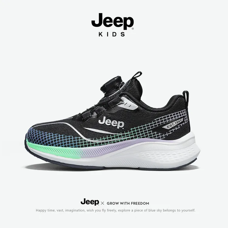 jeep男童网面透气运动鞋夏季新款儿童学校跑步鞋防滑软底小孩鞋子